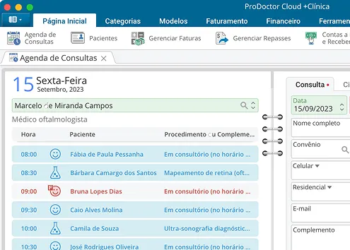 Imagem da agenda do Cloud