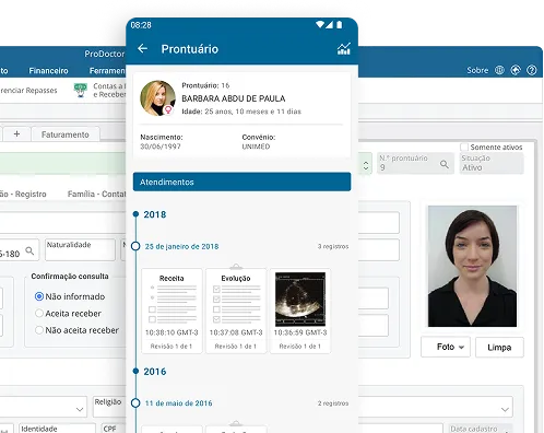 Imagem do Prontuário Eletrônico do Cloud