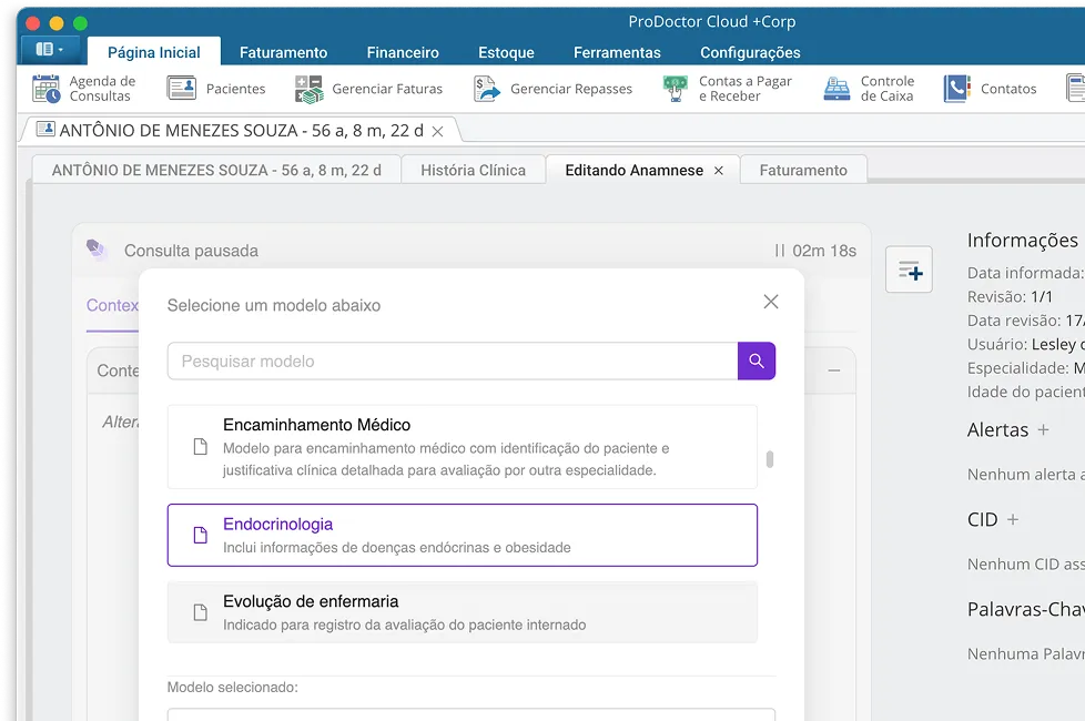 Imagem de demonstração da funcionalidade de Transcrição por IA