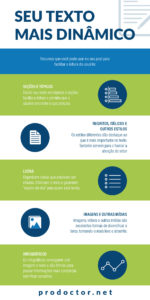 Infográfico com formas de deixar seu texto mais dinâmico